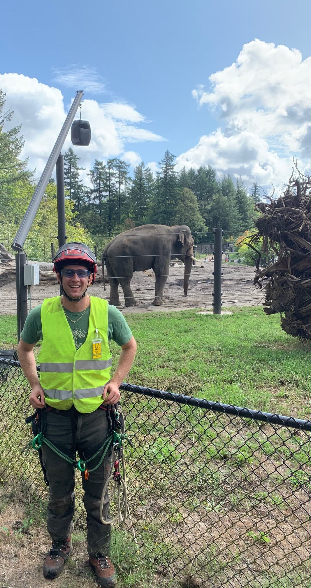 Spencer Biasi, founder of THSynapse, on a job site.